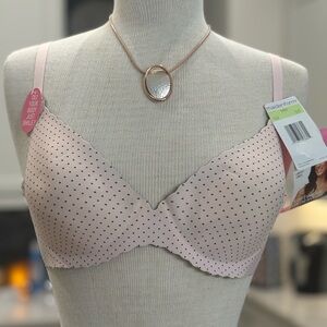 Maidenform 38B Pink Polka Dot Bra Same Day a shipping Softwear Underwire